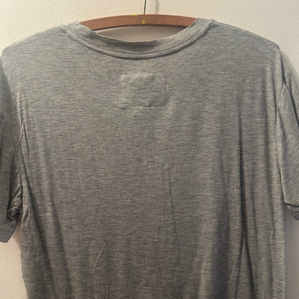 Free People x Understated Leather Heart & Soul AUSTIN Heather Gray Oversized Tee - Picture 13 of 16